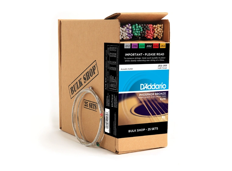 D'Addario EJ16-B25 Phos.Bronze (012-053) Bulk Pack (25-sett) 